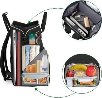 Foto 2 | Foto 2 | Mochila de Almuerzo Matein con Aislamiento y Puerto Usb Para Portátil de 15.6 Pulgadas - Venta Internacional