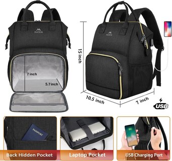 Foto 4 | Foto 4 | Mochila de Almuerzo Matein con Aislamiento y Puerto Usb Para Portátil de 15.6 Pulgadas - Venta Internacional