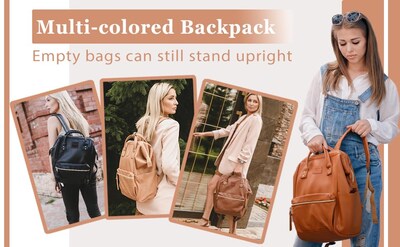 Foto 2 | Foto 2 | Mochila de Piel Kah&kee para Portátil de 16 Pulgadas- Venta Internacional