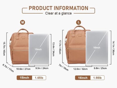 Foto 3 | Foto 3 | Mochila de Piel Kah&kee para Portátil de 16 Pulgadas- Venta Internacional