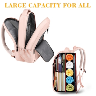 Foto 7 | Foto 7 | Mochila Matein para Laptop de 15.6 Pulgadas con Puerto USB Rosa - Venta Internacional