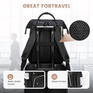 Foto 6 | Foto 6 | Mochila para Portátil Lovevook de Piel Negra - Venta Internacional