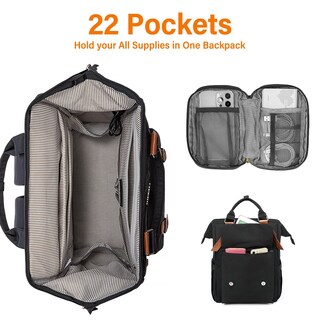 Foto 6 | Foto 6 | Mochila para Portátil Lovevook para Mujer de 15,6 Pulgadas con Puerto USB Negro - Venta Internacional