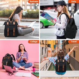 Foto 7 | Foto 7 | Mochila para Portátil Lovevook para Mujer de 15,6 Pulgadas con Puerto USB Negro - Venta Internacional