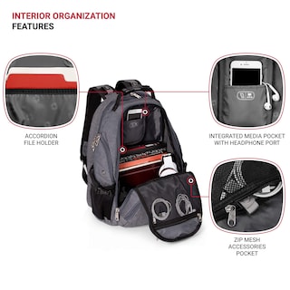 Foto 4 | Foto 4 | Mochila Para Portátil Swissgear 1900 Scansmart Tsa 17 Heather Grey - Venta Internacional.