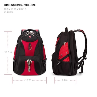 Foto 6 | Foto 6 | Mochila Para Portátil Swissgear 1900 Scansmart Tsa 17 Pulgadas Negro/roja - Venta Internacional.