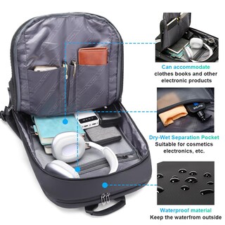 Foto 6 | Foto 6 | Mochila Para Portátil Bange Smart Business A Prueba De Agua De 15 6 A 17 3 Pulgadas - Venta Internacional.