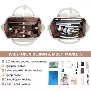 Foto 2 | Foto 2 | Mochila Para Portátil Lovevook De Piel De 15.6 Pulgadas Con Puerto Usb Para Mujer - Venta Internacional.