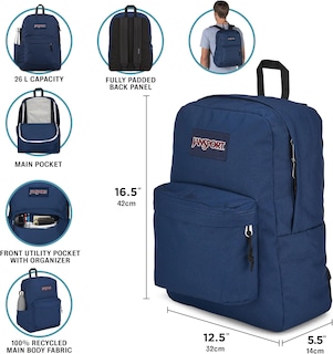 Foto 7 | Foto 7 | Mochila Jansport Superbreak Plus Con Funda Para Portátil De 15 Pulgadas - Venta Internacional.
