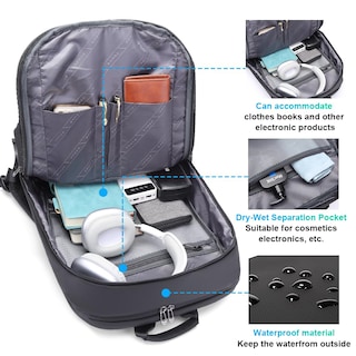 Foto 5 | Foto 5 | Mochila Para Portátil Bange Smart Business A Prueba De Agua De 15 6 A 17 3 Pulgadas - Venta Internacional.