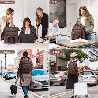 Foto 4 | Foto 4 | Mochila Para Portátil Lovevook Para Mujer Trabajo Y Viajes De 15.6 Pulgadas Color Café - Venta Internacional.