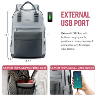 Foto 6 | Foto 6 | Mochila Para Portátil Lovevook De 17.3 Pulgadas Con Puerto Usb Impermeable - Venta Internacional.