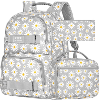 Foto 1 | Foto 1 | Mochila Agsdon Daisy Girls Para Portátil De 17 Pulgadas Con Fiambrera Color Gris - Venta Internacional.