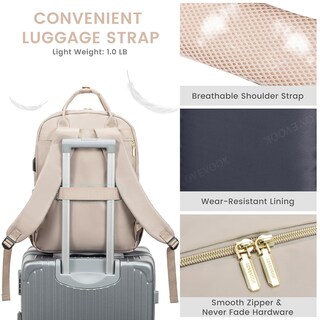 Foto 4 | Foto 4 | Mochila Para Portátil Lovevook Resistente Al Agua Para Mujer De 15.6 Pulgadas - Venta Internacional.