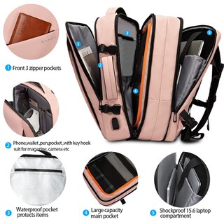 Foto 2 | Foto 2 | Mochila De Viaje Bange 35l Para Mujer Con Puerto De Carga Usb - Venta Internacional.