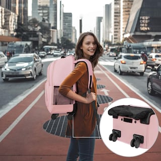 Foto 6 | Foto 6 | Mochila Enrollable Matein Roller Para Portátil De 18 Pulgadas  Rosa  Para Mujer - Venta Internacional.