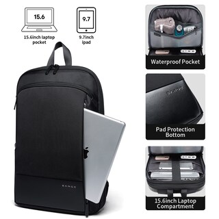 Foto 2 | Foto 2 | Mochila Para Portátil Bange Slim Fit De 15 6 Pulgadas Con Compartimentos Para Ipad - Venta Internacional.