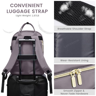 Foto 4 | Foto 4 | Mochila Para Portátil Lovevook De 17.3 Pulgadas Impermeable Para Mujer Color Morado - Venta Internacional.