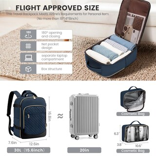 Foto 3 | Foto 3 | Mochila De Viaje Lovevook Para Mujer De 15.6 Pulgadas Con Compartimento Para Portátil - Venta Internacional.