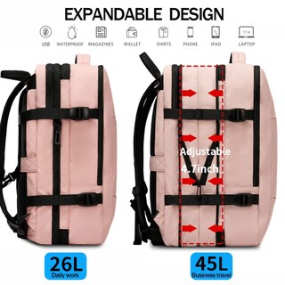 Foto 4 | Foto 4 | Mochila Bange 45l Para Mujer  Portátil De 17 3 Pulgadas Para Viajes De Fin De Semana - Venta Internacional.