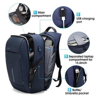 Foto 2 | Foto 2 | Mochila Bange Para Hombre Y Mujer  Portátil De 15 6 Pulgadas  Resistente Al Agua - Venta Internacional.