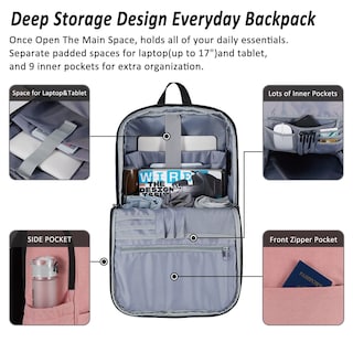 Foto 2 | Foto 2 | Mochila Para Portátil Maxtop Bookbag Con Puerto De Carga Usb De 17 Pulgadas - Venta Internacional.