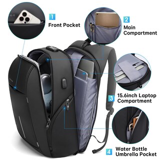 Foto 3 | Foto 3 | Mochila Bange De Viaje Ligera E Impermeable De 32 Litros Para 15.6 - Venta Internacional.