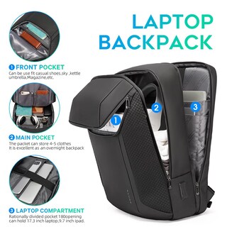 Foto 2 | Foto 2 | Mochila Para Portátil Bange Smart Business A Prueba De Agua De 15 6 A 17 3 Pulgadas - Venta Internacional.