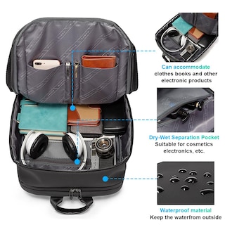 Foto 5 | Foto 5 | Mochila Para Portátil Bange Smart Business A Prueba De Agua De 15 6 A 17 3 Pulgadas - Venta Internacional.