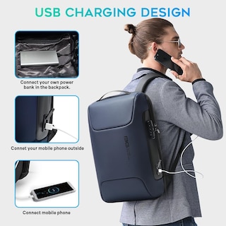 Foto 5 | Foto 5 | Mochila Antirrobo Bange Con Puerto De Carga Usb De 15 6 Pulgadas - Venta Internacional.