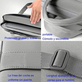 Foto 3 | Foto 3 | Bolsa Malubero para Laptop 15.6'' Gris
