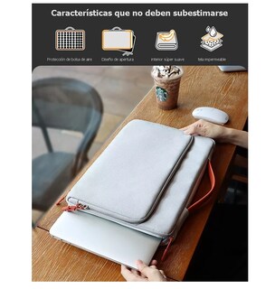 Foto 2 | Foto 2 | Bolsa Protectora Impermeable Para Laptop De 15.6 Pulgadas Gris