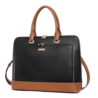 Foto 1 | Foto 1 | Maletín Cluci para Portátil de 15.6 Pulgadas Negro con Marrón para Mujer - Venta Internacional