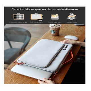 Foto 2 | Foto 2 | Bolsa Protectora Impermeable Para Laptop De 15.6 Pulgadas Gris Belug