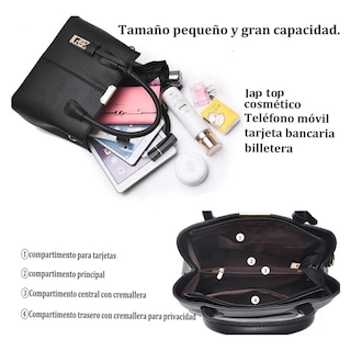Foto 2 | Foto 2 | Bolso Impermeable Elegante Dama Para Laptop Eo Safe Imports Esi-19110 Negro