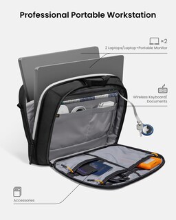 Foto 2 | Foto 2 | Maletín Para Portátil Tomtoc Con Doble Compartimento De 16 Pulgadas Para 2 Ordenadores Portátiles - Venta Internacional.