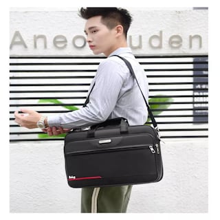 Foto 2 | Foto 2 | Ejecutivo Crossbody Portafolio Maletín Para Laptop Belug, Negro Línea Roja