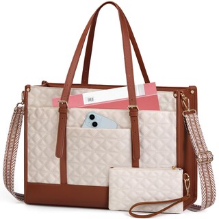 Foto 1 | Foto 1 | Bolsa Para Portátil Igolumon Para Mujer De 15.6 Pulgadas, Piel Vegana, Color Beige - Venta Internacional.