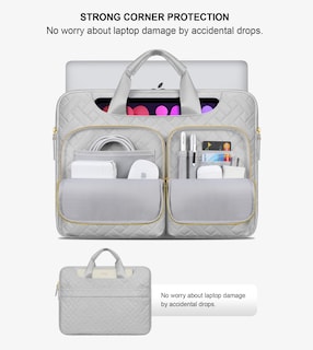 Foto 2 | Foto 2 | Bolso De Hombro Para Portátil Lacdo 360° Con Protección De 14 Pulgadas Gris Espacial - Venta Internacional.