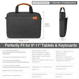 Foto 2 | Foto 2 | Funda Para Tableta Moko Ipad Air M3 De 9-11 Pulgadas Negro Y Gris - Venta Internacional.
