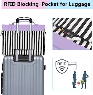 Foto 6 | Foto 6 | Funda Para Portátil Matein De 17 Pulgadas Para Mujer Con Bolsillo Rfid Color Morado - Venta Internacional.