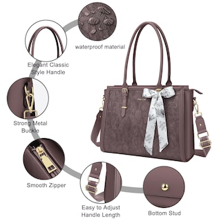 Foto 3 | Foto 3 | Bolsa Para Portátil Mosiso Para Mujer De 17 A 17 Pulgadas Piel Sintética Color Morado - Venta Internacional.