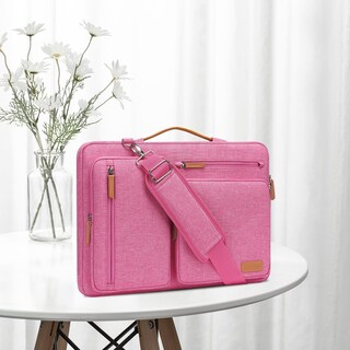 Foto 6 | Foto 6 | Bolsa De Hombro Para Portátil Mosiso 360 Protective 13-13.3 Pulgadas Rosa Roja - Venta Internacional.