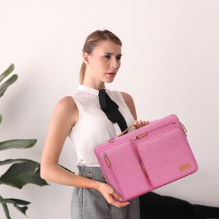 Foto 7 | Foto 7 | Bolsa De Hombro Para Portátil Mosiso 360 Protective 13-13.3 Pulgadas Rosa Roja - Venta Internacional.