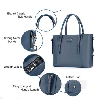 Foto 3 | Foto 3 | Bolsa Mosiso Para Portátil Piel Sintética Impermeable 15-16 Pulgadas Azul - Venta Internacional.