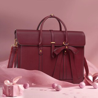 Foto 5 | Foto 5 | Bolsa Para Portátil Mosiso Para Mujer De 15 A 15-15 6 Pulgadas Piel Sintética Color Rojo Vino - Venta Internacional.