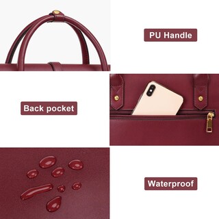 Foto 7 | Foto 7 | Bolsa Para Portátil Mosiso Para Mujer De 15 A 15-15 6 Pulgadas Piel Sintética Color Rojo Vino - Venta Internacional.