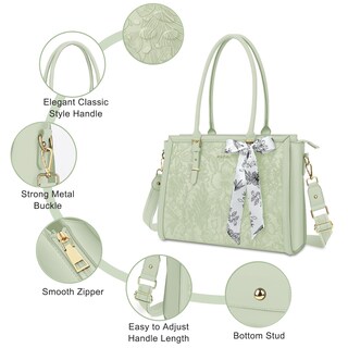 Foto 4 | Foto 4 | Bolsa Para Portátil Mosiso Para Mujer De 15.6 A 16 Pulgadas Piel Sintética Color Verde Salvia - Venta Internacional.