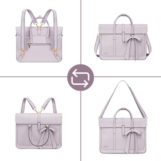 Foto 6 | Foto 6 | Bolsa Para Portátil Mosiso De Piel Sintética De 15 A 15 6 Pulgadas Para Mujer Color Lila Polvoriento - Venta Internacional.