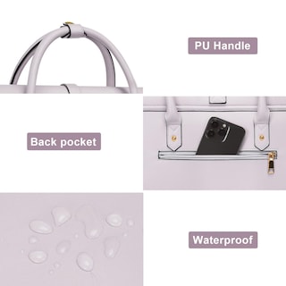 Foto 7 | Foto 7 | Bolsa Para Portátil Mosiso De Piel Sintética De 15 A 15 6 Pulgadas Para Mujer Color Lila Polvoriento - Venta Internacional.